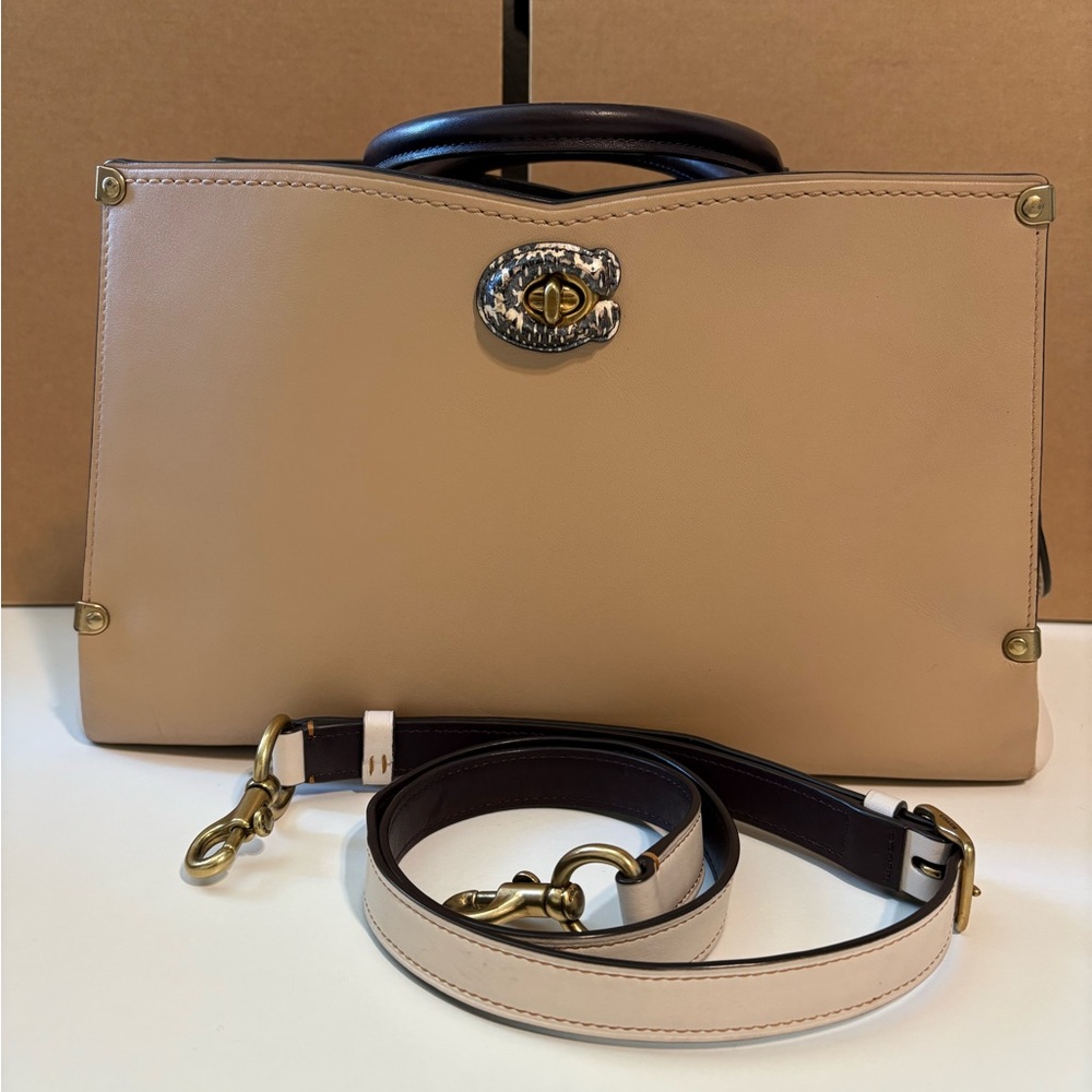 Coach Mason carryall in colorblock with snakeskin detail